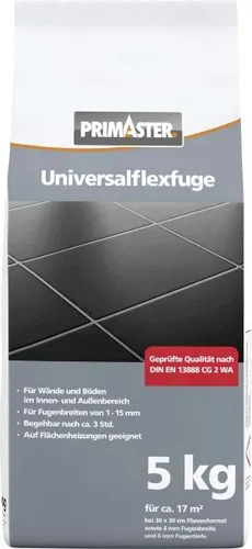 Primaster Universalflexfuge silbergrau 5 kg 1 - 15 mm