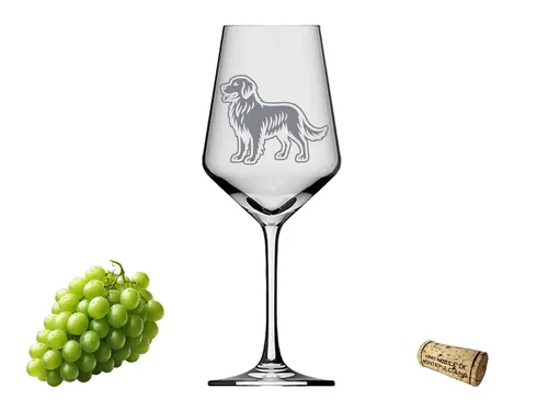 eXODA Weinglas Gravur spülmaschinenfest Golden Retreiver, 1-tlg., Glas, Atemberaubende Darstellung