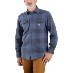 Carhartt Flannel L/S Plaid Shirt 106356 in blau von Carhartt