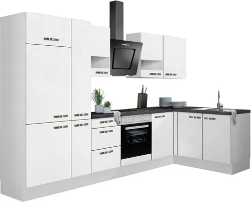 KOCHSTATION Winkelküche KS-Cara, mit Vollauszügen und Soft-Close-Funktion, Stellbreite 315 x 175 cm