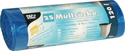 STARPAK Müllsäcke HDPE 120 Liter blau 25 Säcke