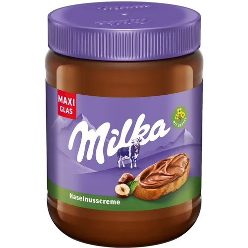 milka Haselnusscreme Brotaufstrich 600g MAXI Glas