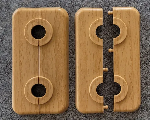 Sanitop Doppel-Klapprosette 12 mm/ Typ 1/8 ''/ 2er-Set/ Buche / 194501