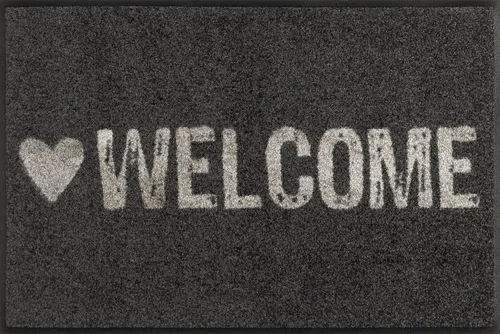 wash+dry by Kleen-Tex Fußmatte Warmly Welcome – rechteckig, 7 mm Höhe - Vielseitige, waschbare Fußmatte für Innen und überdachte Außenbereiche. Der dichte Flor aus Polyamid nimmt Schmutz und Feuchtigkeit zuverlässig auf und ist rutschhemmend für sicheren Stand.