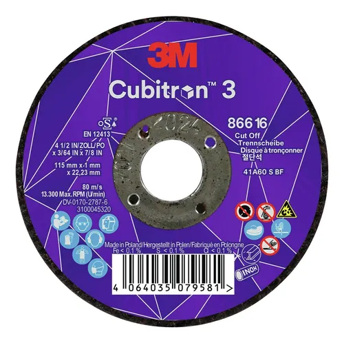 3M Trennscheibe, Ø 115 mm, Cubitron 3 gerade 115 x 1,6 mm