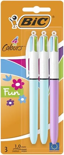 BiC Fashion Kugelschreiber, vierfarbig, 3 Stück von BIC