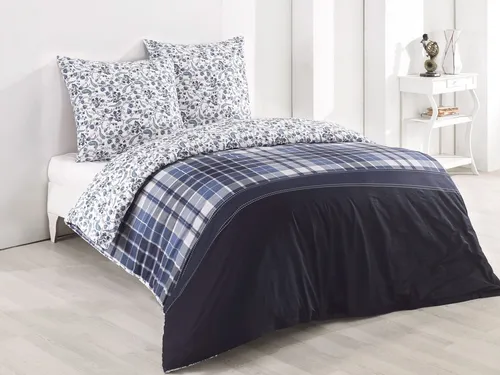 Buymax Bettwäsche Set 200x220 cm aus 100% Baumwolle in blau von Buymax