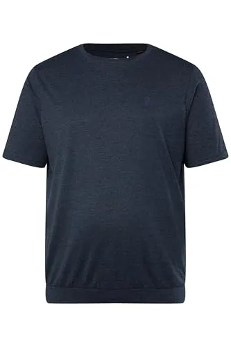 Men Plus Herren T-Shirt L-8XL, Bauchfit, Navy blau - T-Shirts für Herren in Übergrößen bis 10 XL, hochwertiger Schnitt mit elastischem Saumbund für optimalen Tragekomfort.