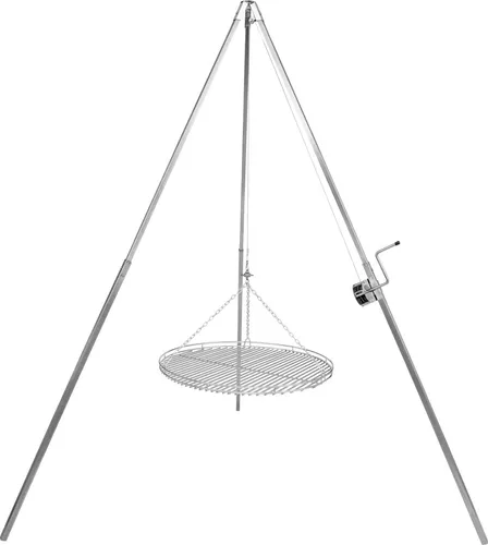 Schneider Edelstahl Dreibeingrill Schwenkgrill 200 cm, Ø 70 cm - Dreibein- & Schwenkgrills, hochwertiger Edelstahl für Langlebigkeit und gleichmäßiges Grillen im Freien.