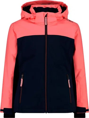 CMP KID G Jacket Snaps Hood blue ink-lotus (28NU) 176 - Kinder Skijacken mit 10.000 mm Wassersäule, atmungsaktiv und PFC-frei. Optimaler Schutz und Stil für junge Skifahrerinnen – perfekt für winterliche Abenteuer!