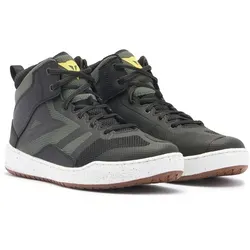 Dainese Suburb Air Motorradschuhe - Schwarz/Weiß/Dunkelgrün - Größe 41 EU - Moderne Motorradschuhe im Sneaker-Stil, ideal für Stadtfahrten. Mit hoch belüftetem Design und rutschfester Groundtrax®-Sohle für optimalen Komfort und Stabilität auf und abseits des Motorrads.