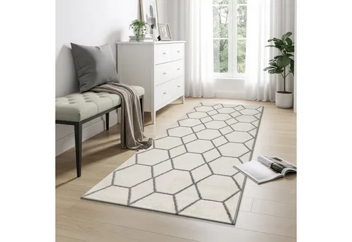 Sanat Teppich Trellis, rechteckig, Höhe: 10 mm, Kurzflor, skandi, boho, auch als Läufer und in rund