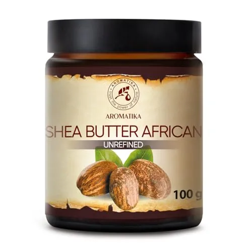 Shea Butter 100g Kaltgepresst - Rein und Natürlich – Unraffiniert Karité Body Butter - Ghana - Afrika - Pflege für Gesicht - Körper - Haare - Sheabutter