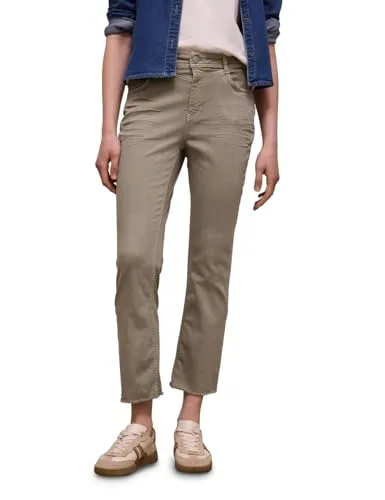 STREET ONE STUDIO Slim-fit-Jeans Beige mit Stretch