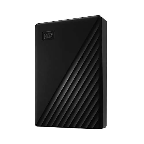 Western Digital My Passport 4 TB - Externe HDD-Festplatte schwarz, sichere Daten für unterwegs mit automatischer Sicherung und USB 3.2 Gen 1