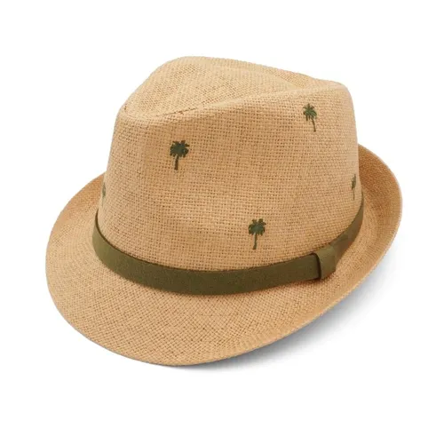 maximo - Boy's Trilby Palmen Futter - Hut Gr 51 cm beige
