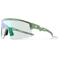 Rockbros Photochromic Cycling Glasses - UV Protection & Corrective Insert in Green - Sportbrillen mit photochromatischen Gläsern, die sich an Lichtverhältnisse anpassen und optimalen UV-Schutz bieten. Ideal für Radfahrer mit Sehkorrektur.