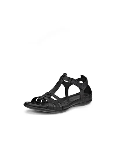 ECCO Damen Flash Sandale - Bequeme Wandersandale in Schwarz, 40 EU - Wanderschuhe mit hochwertigem Lederobermaterial, atmungsaktivem Fußbett und flexibler Außensohle für optimalen Tragekomfort bei jedem Abenteuer.