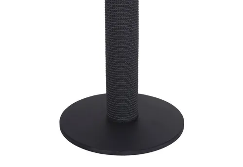 Aktiv Kat Kratzbaum Bodenpodest rund Ø 50 cm - Schwarz - Robustes Bodenpodest aus 2,4 cm starkem Naturholz, ideal für Kratzstämme mit 13 cm Durchmesser. Rutschfest mit Gummifüßen für stabilen Stand. Perfekt für kreative Kletterlandschaften!