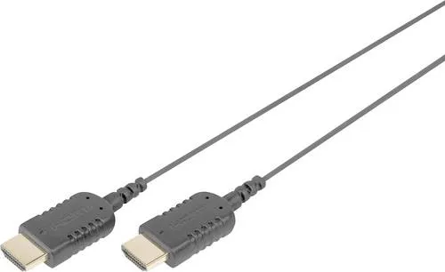 Digitus HDMI Anschlusskabel HDMI-A Stecker 2m Schwarz, Gold DB-330120-020-S 4K UHD, doppelt geschirmt, Flexibel, Geschirmt