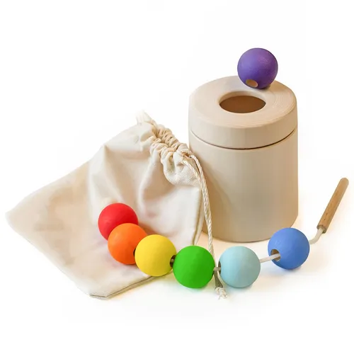 Ulanik Montessori Holzspielzeug “Pot and lacing”