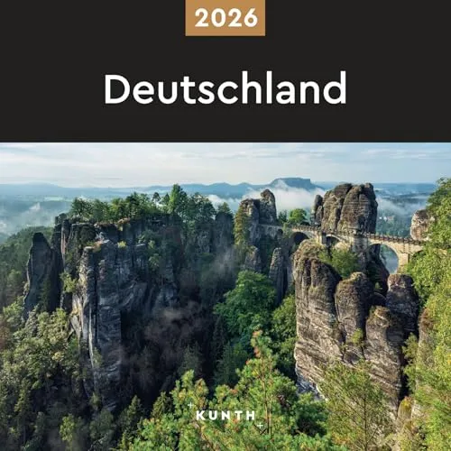 Deutschland - KUNTH Broschurkalender 2026: Farbenprächtiger Wandkalender mit Monatskalendarium für Notizen