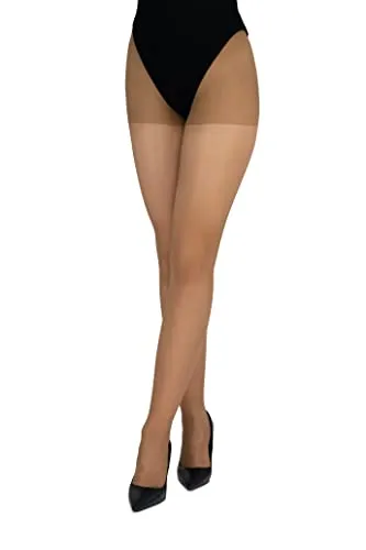 LORES Nude Damen Strumpfhose 20 Denier Classic Plain Halbtransparente Vollstrümpfe Naturstrumpfhose Trocadero, Bronzo L