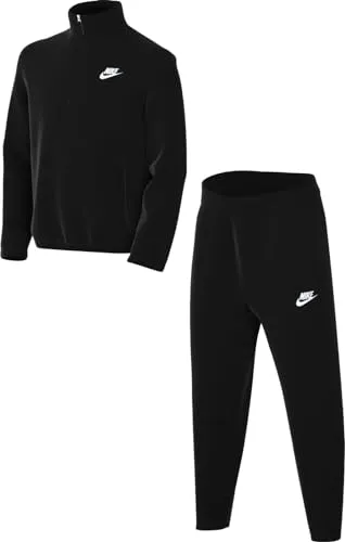 Nike Unisex K NSW WVN QZ HBR Tracksuit, Black/Black/White, XS