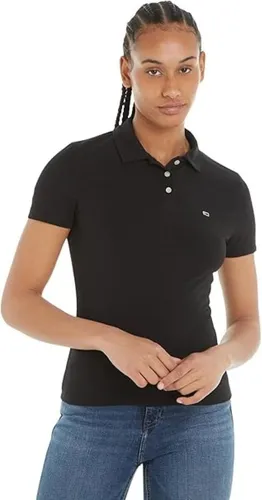 Tommy Hilfiger Jeans Damen Poloshirt Schwarz Gr.XL Neu
