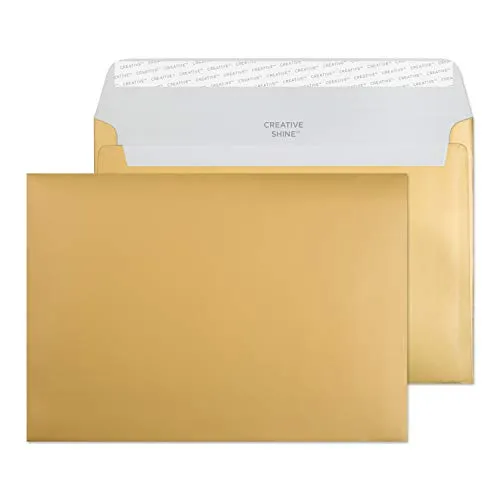 Blake Creative Shine 45313 Briefumschläge Haftklebung Metallisch Gold C5 162 x 229 mm 130 g/m² | 25 Stück