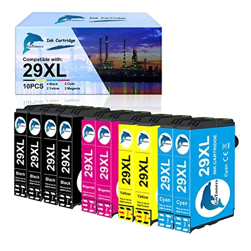GoToners 29XL Druckerpatronen Kompatibel für Epson 29 XL Patronen für Expression Home XP-352 XP-332 XP-342 XP-235 XP-245 XP-255 XP-335 XP-345 XP-355 XP-432 XP-435 XP-442 XP-445 XP-452 (10er Pack)