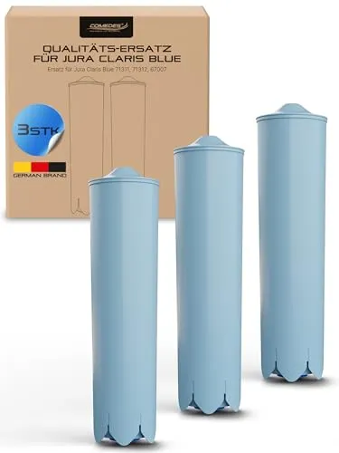 Comedes Wasserfilter 3er Set einsetzbar statt Jura Claris Blue, Zubehör für einsetzbar statt Jura Claris Blue 71311, Jura Claris Blue 71312, Jura Claris Blue 67007, passend für die Jura Impressa, ENA Micro,ENA, Giga