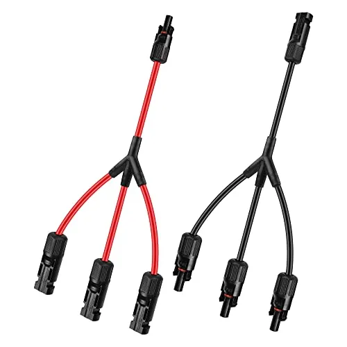 Vegena Solarpanel Stecker Y Verbindungsset - Ladereglerzubehör mit IP67 wasserdichten Steckverbindern, ideal für die Verbindung von bis zu drei Solarmodulen in rauen Umgebungen.
