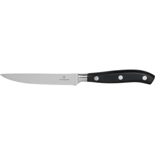 Victorinox Steakmesser Grand Maitre 7.7203.12WG - Küchenmesser mit 12 cm Edelstahlklinge, ergonomischem Griff und Wellenschliff für müheloses Schneiden von Steak und Fleisch. Perfekt für den privaten und professionellen Einsatz.