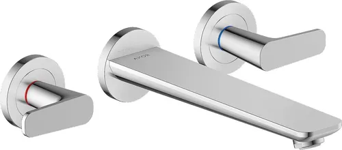 Hansgrohe Unterputz-Armatur Axor Citterio C - Chrom - Elegante Unterputz-Armatur für Wandmontage, mit Normalstrahl, max. Durchfluss von 20 l/min bei 3 bar, ideal für modernes Badezimmerdesign.