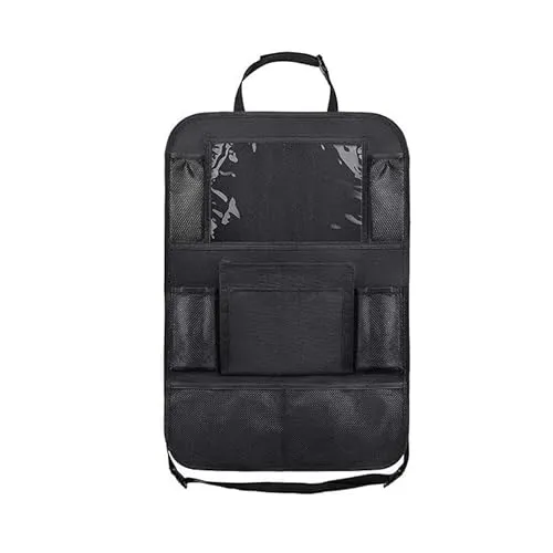 Madlife Garage 3 in 1 Rückenlehnen Schutz Auto Kinder Rückenlehnen Halter Autositz Organizer mit iPad Tablet-Tasche 65*45cm Wasserdicht und multifunktional