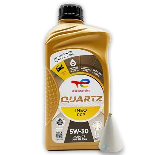 Total Quartz Ineo RCP 5W-30 | 1 L | kompatibel mit Stellantis FPW9.55535/03 | PSA B71 2290 | 1 Liter | mit Trichter |