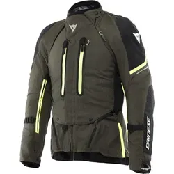 Dainese Super Adventure Absoluteshell wasserdichte Motorradjacke, oliv, Größe 44 - Robuste Motorradjacke mit modularer Konstruktion für Komfort und Schutz bei jedem Abenteuer. Abnehmbare Membran und Lüftungsöffnungen bieten optimale Anpassung an Wetterbedingungen.