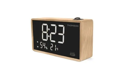 THOMSON Radiowecker mit Projektor CP202T – Doppelalarm, Temperatur- und Luftfeuchtigkeitsanzeige