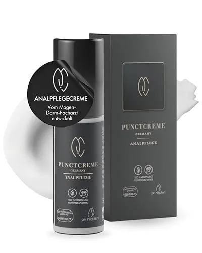 HERRENCREME Punctcreme Analpflege 5 ml I Pflegecreme für empfindlichen Analbereich I Analcreme für Männer & Frauen I Intimpflege vom Facharzt entwickelt I vegan & dermatologisch getestet