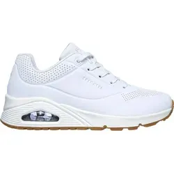 Skechers Damen UNO Stand ON AIR Sneakers, WHT - Bequeme Durabuck-Schuhe in Größe 39 EU - Damen-Sneaker mit atmungsaktivem Durabuck-Obermaterial für ultimativen Komfort und Stil.