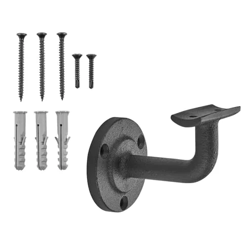 Sotech Handlaufhalter Robust Höhe 68 Mm Ausladung 67,5 Mm Für Handläufe Mit Ø 45 Mm, Schwarz, 2 Stück