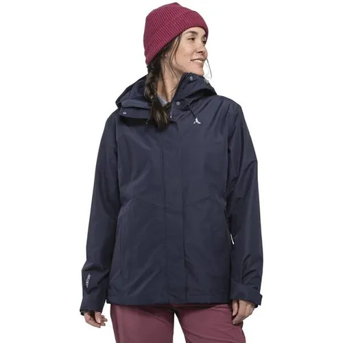 Damen Doppeljacke HIKING 3 in 1 46 - Funktionsjacke mit 10.000 mm Wassersäule, atmungsaktiv und isolierend, ideal für Outdoor-Abenteuer bei jedem Wetter.