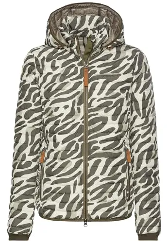 camel active Funktionsjacke mit Animal Print in Grün, Größe 40 - Moderne Funktionsjacke im Animal Print, wasserabweisend und ideal für den Frühling/Sommer. Perfekt für aktive Outfits und lässige Looks.
