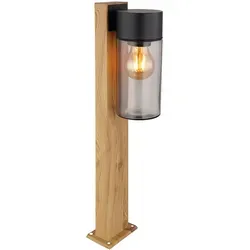 Moderne Außenlampe Wegeleuchte in Holzoptik