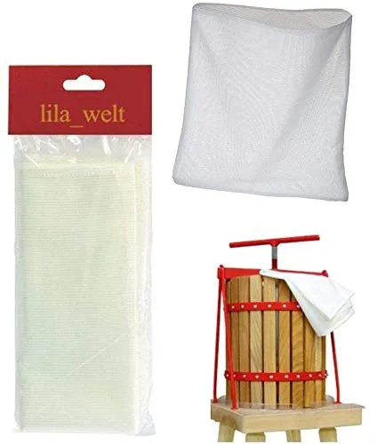 lilawelt24 12 L Presstuch, Pressbeutel, Filterbeutel, Presssack für Obstpresse Filtersäcke, Wein Machen, filtern