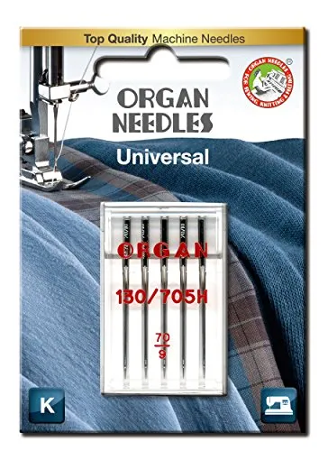 Organ Needles 5105070BL Maschinennadeln, Silber, 70/10 Größe, 5