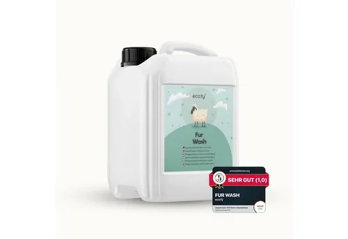 eco:fy Fellpflege Waschmittel für Schaf- & Lammfelle, 2500 ml - Fellpflege für Schaf- & Lammfelle, rückfettend durch Lanolin für flauschig-weiche Felle und geschmeidiges Leder, geeignet für Hand- & Maschinenwäsche.