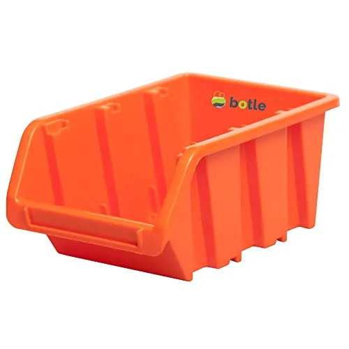 botle Stapelbox Werkstatt Garage Sichtlagerbox Sichtlagerkästen Stapelkiste Sortierbox Box 120x195x90 mm Orange stapelkisten kunststoff lagerboxen stapelbar