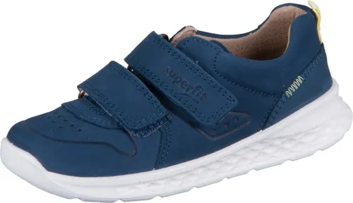 Superfit Jungen Breeze Sneaker, BLAU/GELB 8030 - Sneaker für Jungen mit hochwertigem Leder-Obermaterial, ideal für aktive Kinder und bequemes Tragen dank Klettverschluss.
